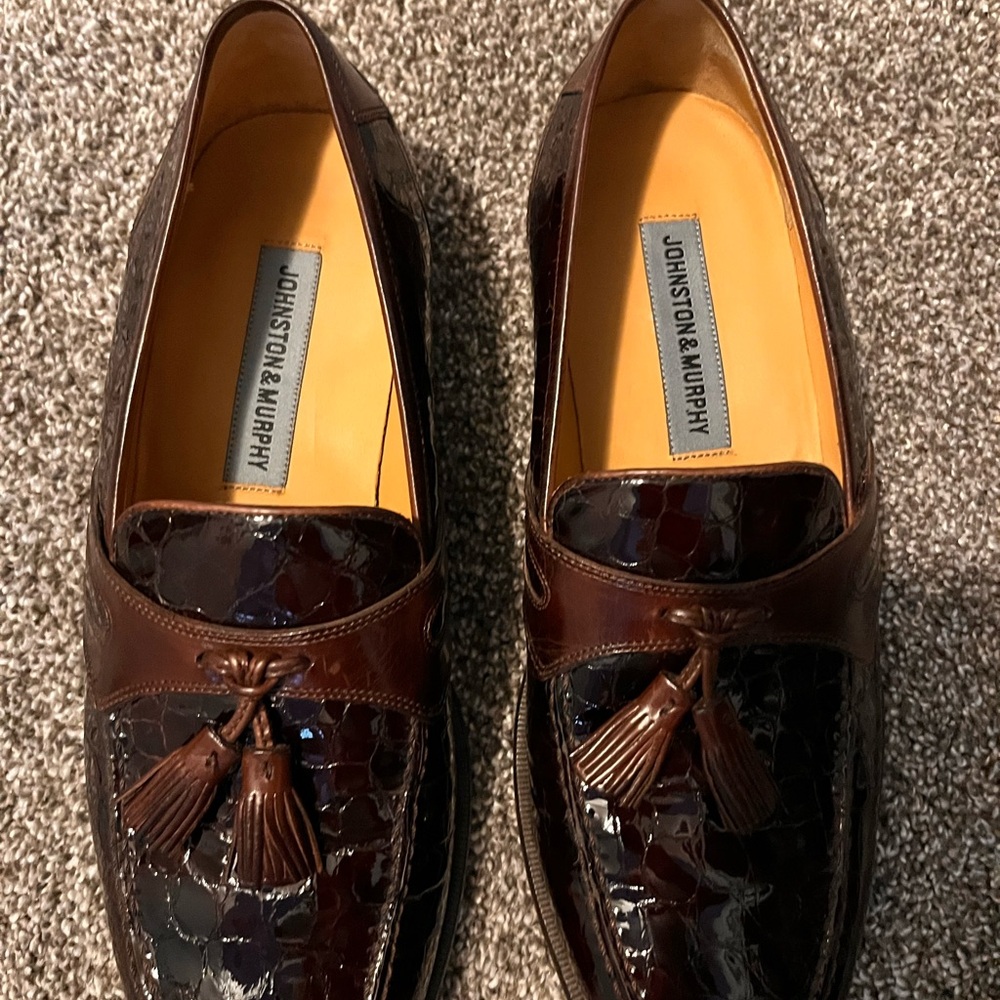 Johnston & Murphy Dark Brown Tassel Loafers